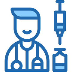 Vector Icon doctor, injection, covid, vaccine, healthcare Icon
