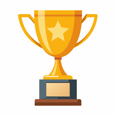 Trophy an white background