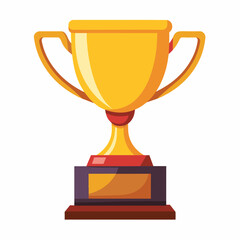 Trophy an white background