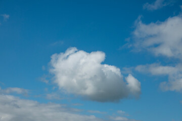 nature view white clouds on soft sky background