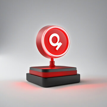 abstract red object icon