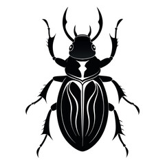 beetle insect vector silhouette