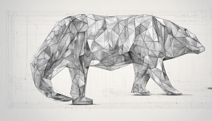 abstract predator animal sketching
