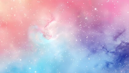 Fototapeta premium Abstract pastel sky background with particles galaxies stars