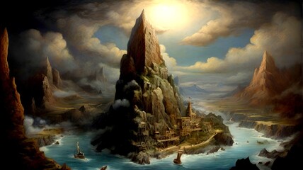 landscape of the mountains