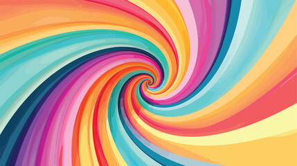 Multicolored spirals. Motion illusion. Vector illustration
