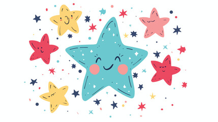 Little Sparkle Flat. High quality vector Hand drawn 