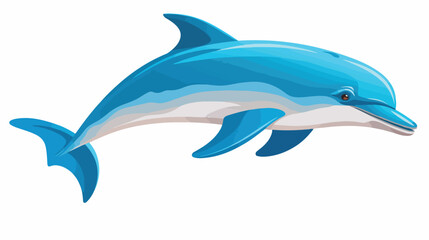 Dolphin vector 2d flat cartoon vactor illustration