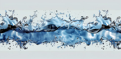 Wasserspritzer Hintergrund, made by AI - obrazy, fototapety, plakaty