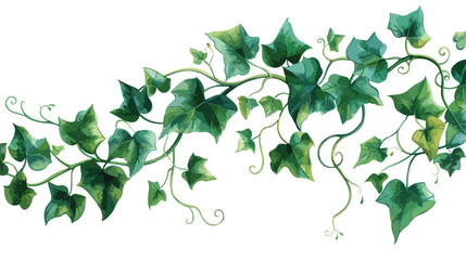 Beauty green floral ivy composition postcard Hand drawn
