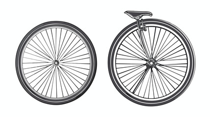 Bike Bicycle wheel vector icon. Bicycle Wheel Logo