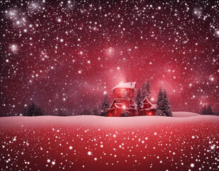 Red Christmas blizzard stars background, Christmas Design