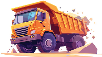 Dump Truck Lorry Heavy Vehicle Transportation Vecto