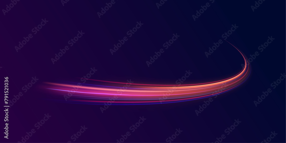 Poster particle motion effect vectorred blue special effect, speed police line. magic of moving fast lines.