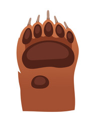 Bear paw cartoon simple animal part design vector illustration isolated on white background - 791521445
