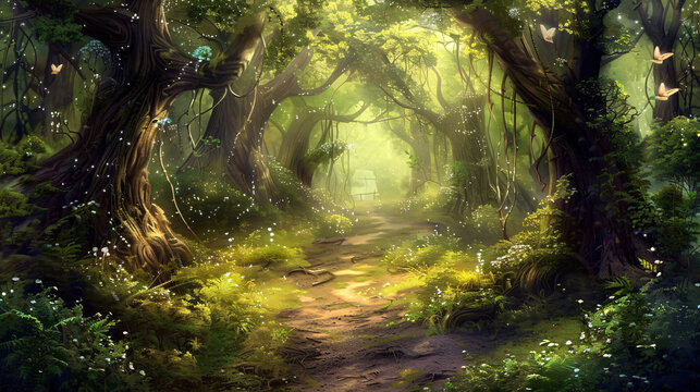 Illustration fantasy forest