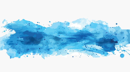 Blue water color paint background vector Hand drawn