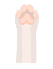 Rabbit paw cartoon simple animal part design vector illustration isolated on white background - 791522269