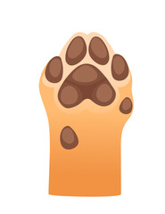 Lion paw cartoon simple animal part design vector illustration isolated on white background