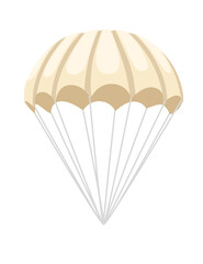 Simple cartoon parachute vector illustration isolated on white background