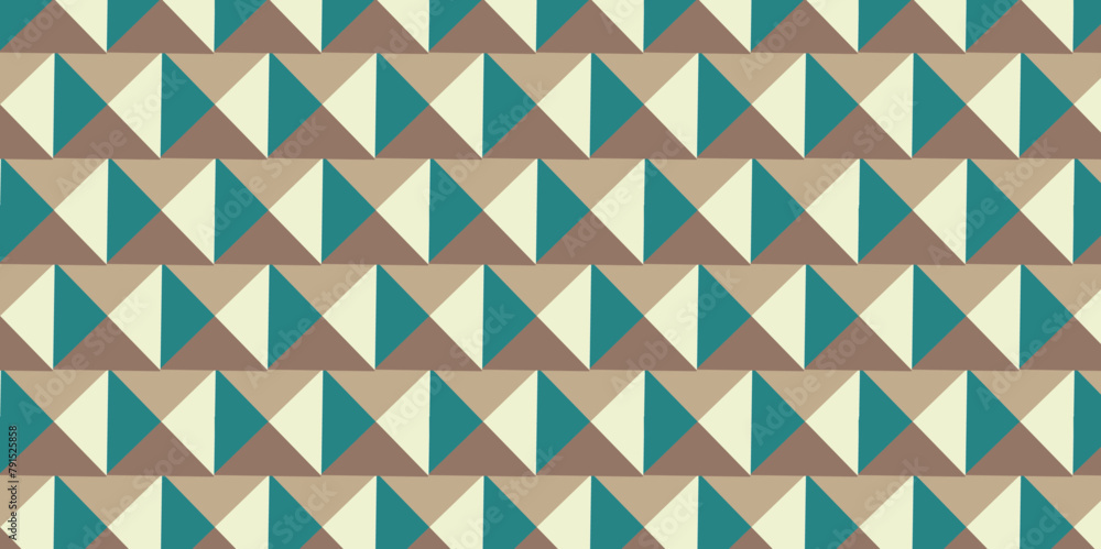Poster seamless geometric pattern with triangles. geometric seamless pattern vintage wallpaper. pattern squ