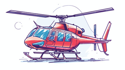 Modern helicopter icon isolated. Vector illustration.
