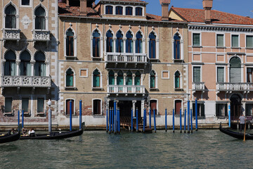  Palaces and beautiful houses along the Grand Canal in the San Marco district of Venice