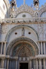 Fototapeta na wymiar The northern facade of St. Mark's Basilica in Venice. Italy