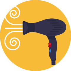 With our Hairdryer icon, experience the precision and performance of salon-grade drying technology for hair that looks and feels luxurious. - obrazy, fototapety, plakaty