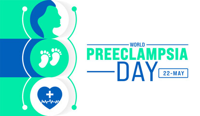 May is World Preeclampsia Day background template. Holiday concept. use to background, banner, placard, card, and poster design template with text inscription and standard color. vector illustration.