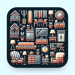 DIY Home Decor App Icon Design