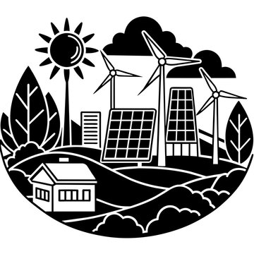 recommend clip art: illustrating the benefits of renewable energy mini - Vector - Vector art - Vector illustration - Vector design - Latest Vector - Ultimate Vector - Premium Vector - Vector pro - Premium illustration