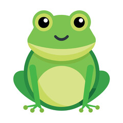Frog flat vector illustration, a frog vector art illustration white background