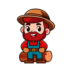 Lumberjack cartoon character mascot