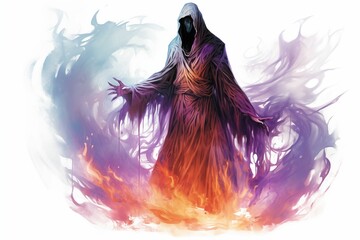 Illustration of a Wraith on a White Background