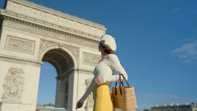 Woman with Bag at Arc de Triomphe