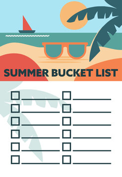 Summer backet list, Wishlist background.