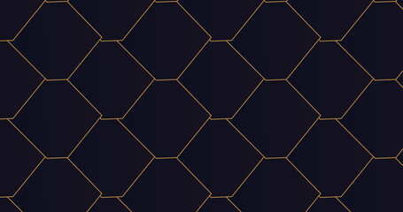 Honeyomb yellow black abstract 3d hexagon background. blue geometric pattern on black background. Black gold geometric hexagonal abstract background1.