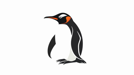 Penguin logo vector template illustration Hand drawn