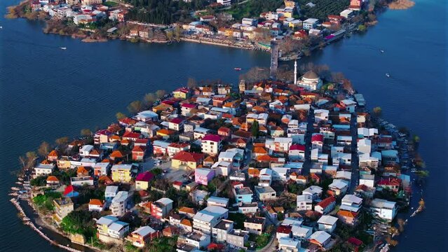 Flyover Brilliance of G&ouml;lyazı, Nestled by Uluabat Lake