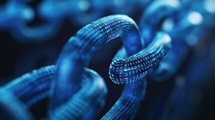 Blockchain and Encryption, Illustrating the connection to encryption and blockchain technology, instilling trust and security in the digital world