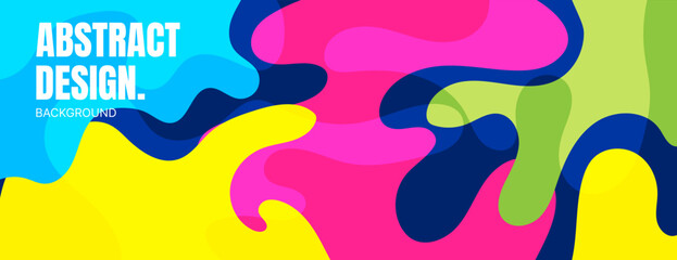 colorful banner background with dynamic fluid shapes. vector illiustration