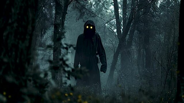 Scary monster in the forest. Selective focus. Nature.