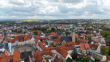 Fototapeta na wymiar Panorama Stadt Freiberg