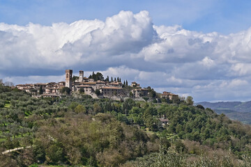 Fototapeta premium Corciano, veduta del vecchio borgo - Perugia, Umbria 