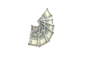 500 Indian Rupees banknotes. Stacks of money. Financial and business concept.