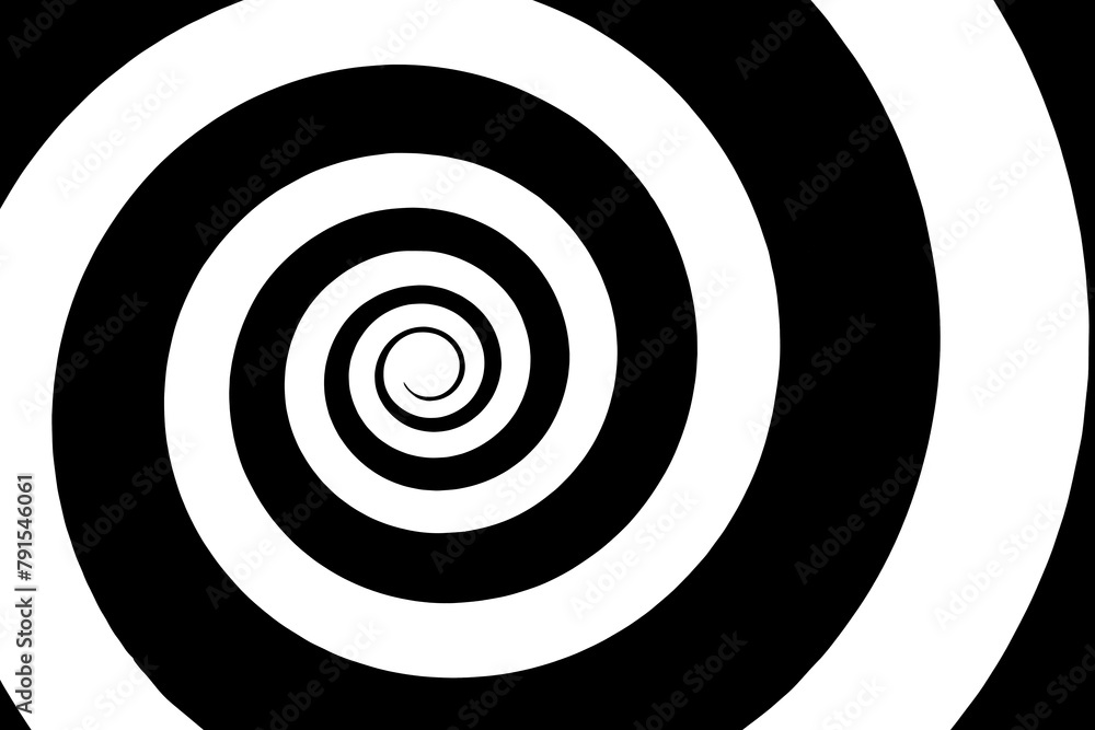 Wall mural hypnosis visualisation conept endless spiral