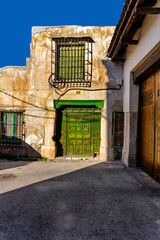 Typical and rural doors and windows in Chinchon. Madrid. Spain. Europe.