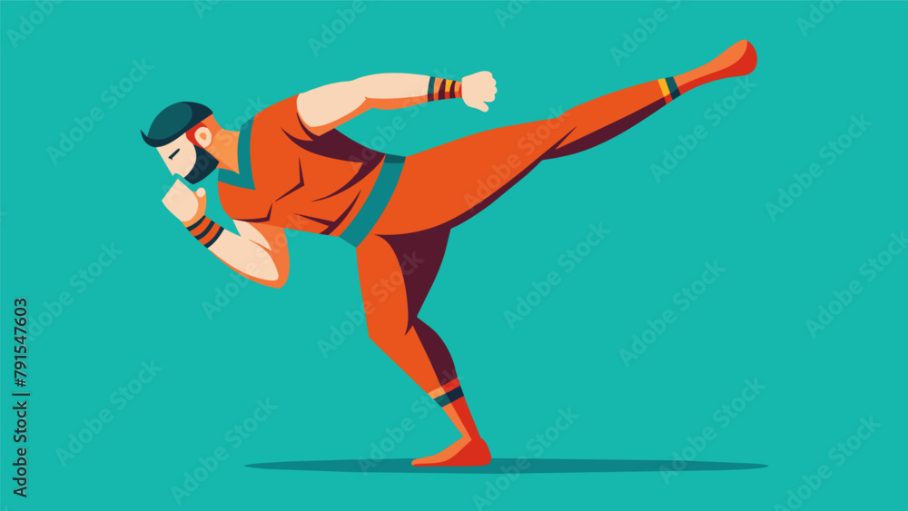 Poster the intricate footwork and hip rotation of a reverse turning kick display the finesse and athleticis