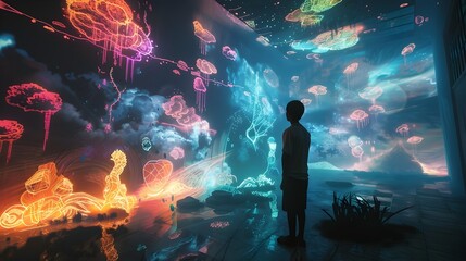 Crafting a World of Scribbled Wonder An Illustrative Experience of Unique Design and Storytelling Generative ai - obrazy, fototapety, plakaty
